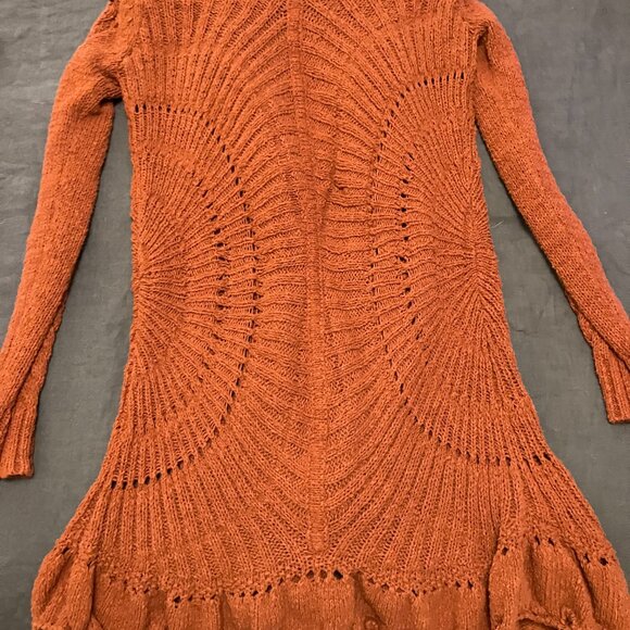 Boho knitted cardigan sweater. - Picture 4 of 10